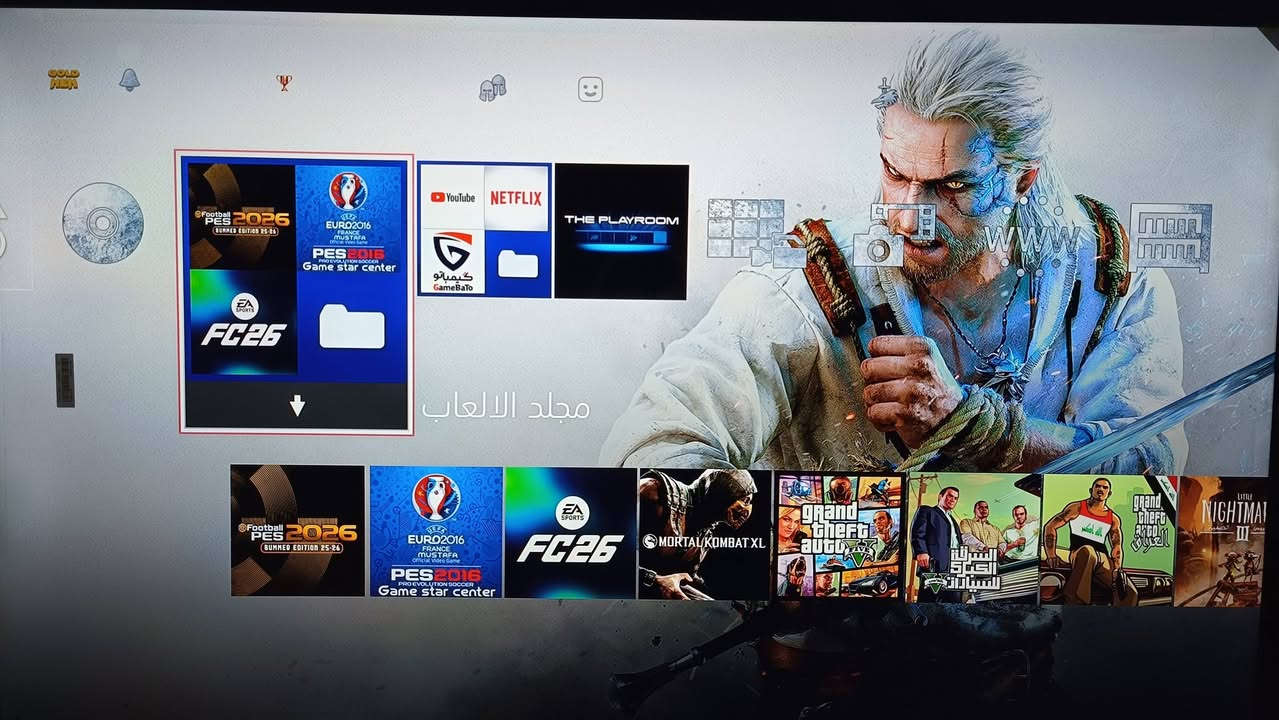 متاح بلي 4 سلم مهكر كامل ملحقات مليان العاب حديثه مثل بيس 26 وفيفا 26 +مليان برامج ابرزهن اليوتيوب ونتفلكس وبرنامج اولاين للمهكر + مكاتب العاب تنزل من خلالهن العاب بلاش + ثيمات سعر الجهاز ب200 الف قفل بدون عمله مكاني حله ورديه خارج توصيل ماعندي خارج بابل *********** واي استفسار طب خاص يوجد لدينا ايضا تنزيل العاب وتهكير البلي 4 وال5 وتنزيل اللعبه بالف دينار فقط
