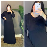 دشداشة نسائي • اسود • خامه فيزون