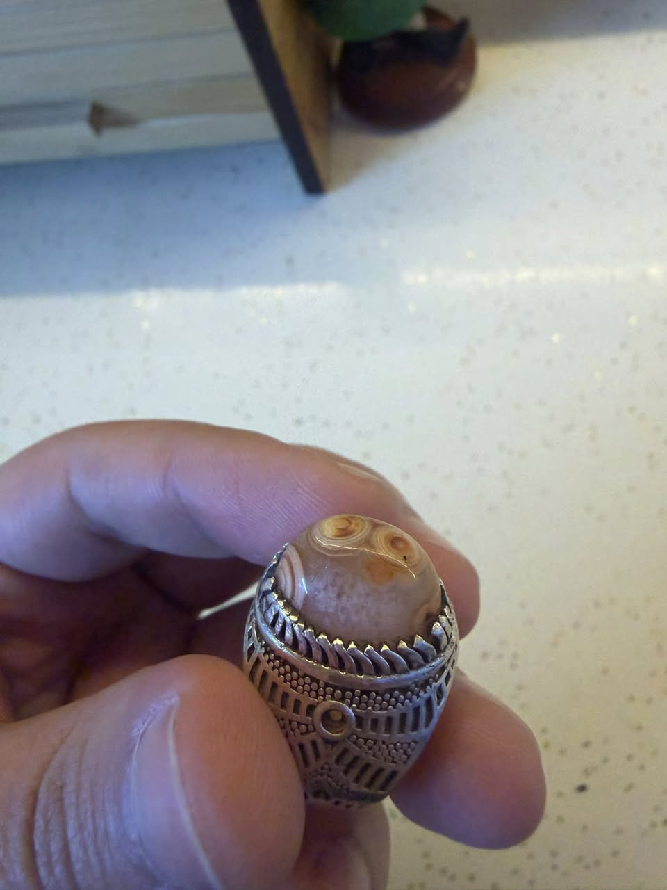 السلام عليكم
سليماني ابو العنين قديم كلش صياغه يدويه فضه 925
 مكاني مدينه الصدر ***********
