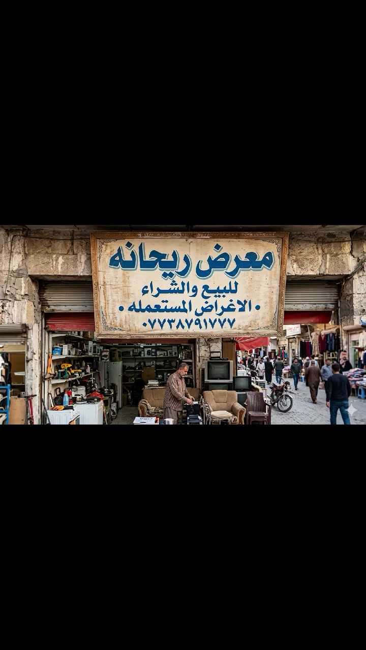 معرض ريحانة.. ركنك الأمثل لبيع وشراء الأثاث والمستعمل! 🏠
عندك غراض قديمة وحابّ تجدد؟ أو تدور على قطع نظيفة وبسعر مناسب؟
نحن في معرض ريحانة بكركوك نوفر عليك التعب. نشتري منك القديم ونوفر لك كل اللي يحتاجه بيتك بجودة ممتازة وأسعار تنافسية.
ريحانة.. البيت بيتك! 🌸


**إذا كنت صاحب هذا الإعلان وتريد حذفه لأي سبب، رجاءا أرسل رسالة إلى الدعم الفني**