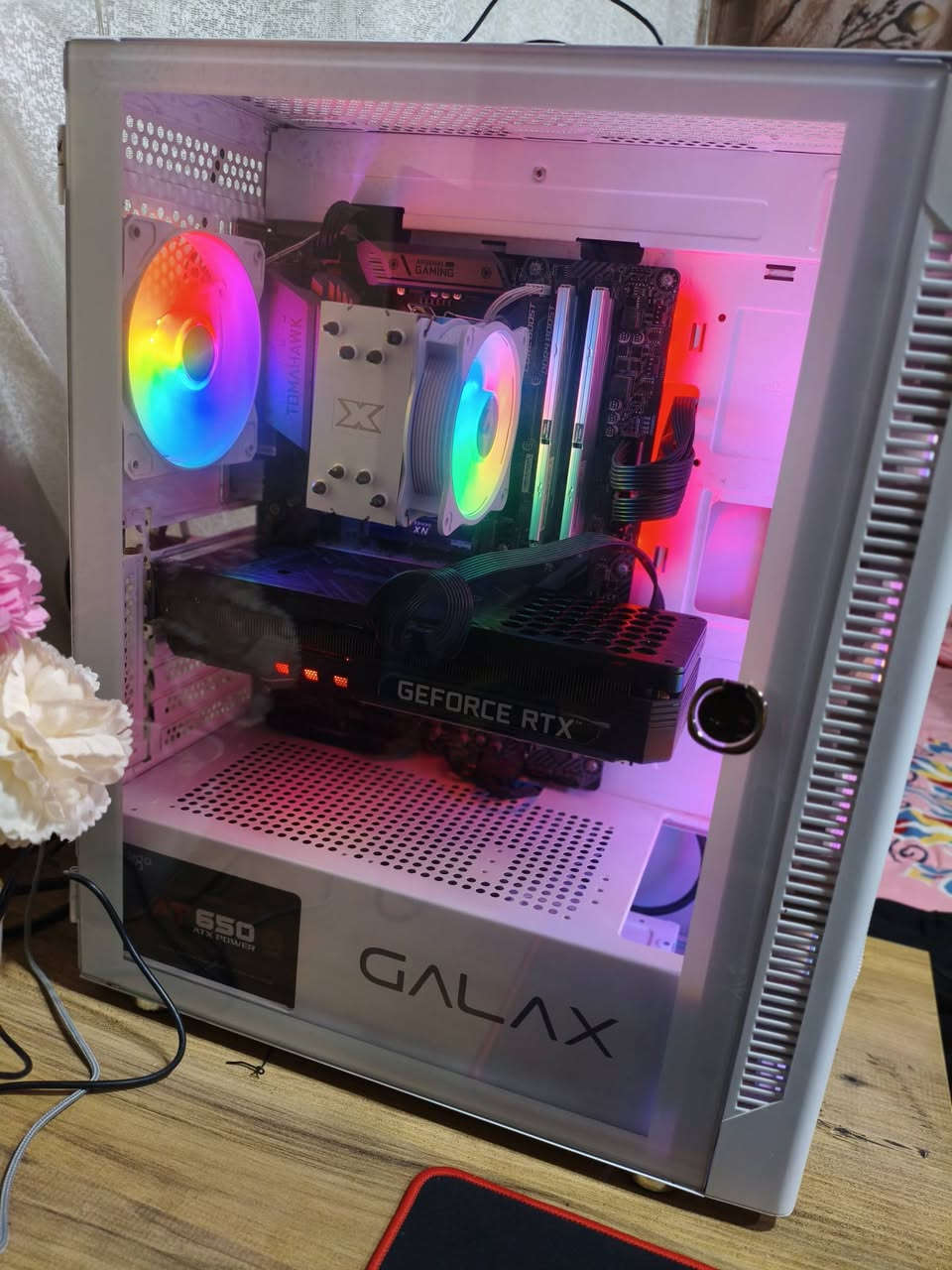 سلام عليكم تجميعه للبيع مواصفات الكيس R5 5600X BOX 
B450 MSI TOMAHOK 
RTX 3070 PALIT Gaming pro 3fan 8gb 
RAM 16 GB 2×8 4000MHZ kingbank
M.2 1TB KingSpec 3300mb/s 
CPU Cooler XIGMATEK  WINDPOWER 964 RGB 
PSU 650 WATT DRKFLASH AIGO BRONZE +80
CASE GALAX REVOLUTION 05 
مواصفات الشاشه 240 هيرتز مقوص حجم 27 شركه سامسونج معها كيبورد و ماوس وسماعات خارجيه دفع سعر ذا عجبني ابيع


**إذا كنت صاحب هذا الإعلان وتريد حذفه لأي سبب، رجاءا أرسل رسالة إلى الدعم الفني**