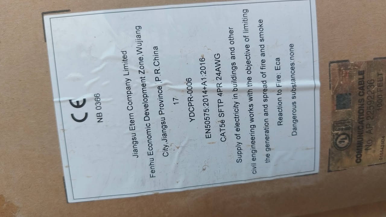 كارتونة واير كامرات CAT5e SFTP Outdoor 305 متر

نحاس صافي 24AWG - محمي من التشويش + يتحمل الشمس

جديدة بالكارتون - انتاج 2025/6

الماركة: Jiangsu ETERN

الوزن: 15.3 كيلو نحاس صافي

المكان: اليوسفيه 

عندي 10 كراتين ويرهم نت وكامرات 

واتساب: ***********
