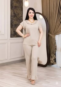 تراك نسائي • خامة زبدة • فري سايز ٨٠ كيلو