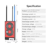 رجع توفر الحبيب😁  BMS 7S 24V 3.7V 20A مع سنسر حراره  السعر 14 الف  الط...