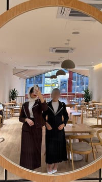 طقم نيلي وصاصي • مبطن • مقاسات ٣٨-٤٨