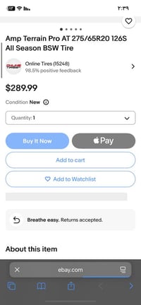 تايرات Terrain pro امريكي تخم كامل مال دوح رام قياس 275/65R20 سعرهن 15...