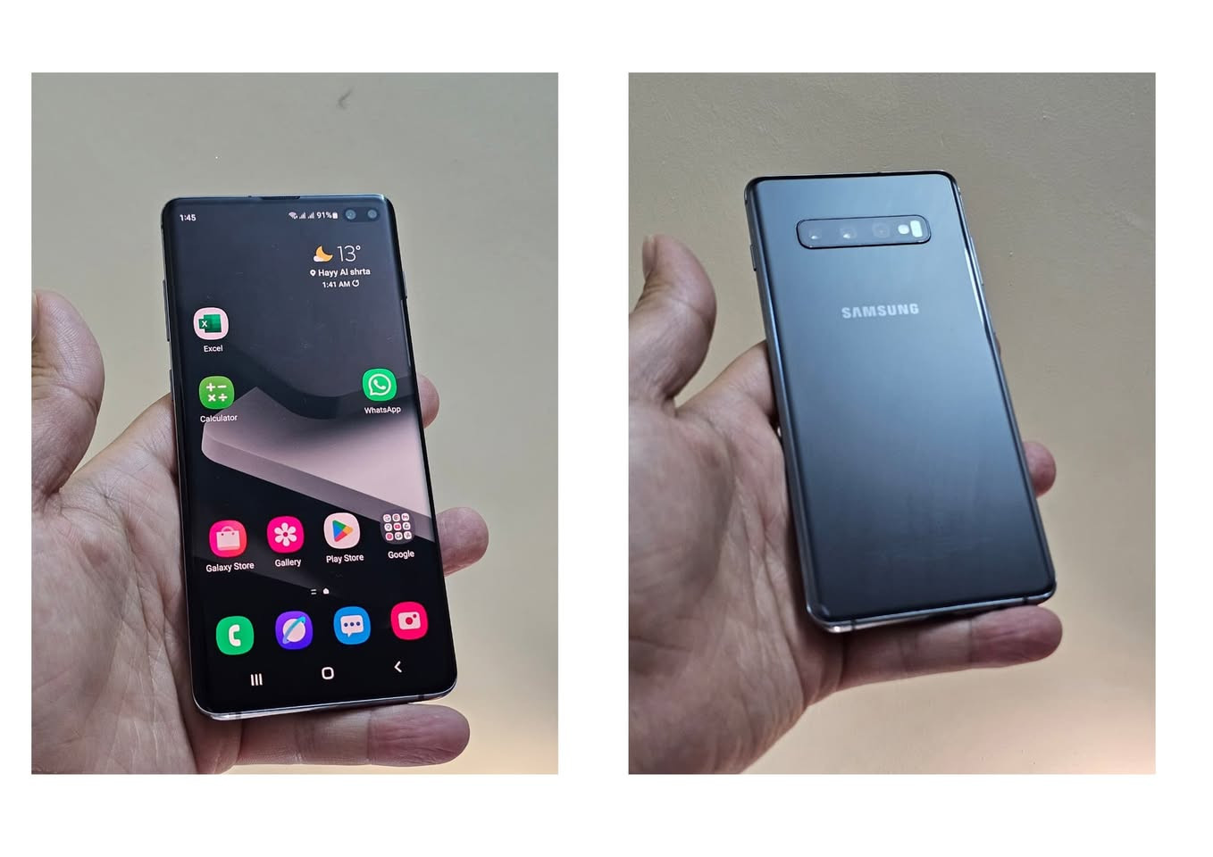 Samsung S23 Ultra - 512GB - Green

ملحقات كاملة ونظافة الجهاز 100% وضمان عين الفهد

سعره 850,000 الف

‼️‼️‼️‼️‼️‼️‼️‼️‼️‼️‼️‼️‼️‼️‼️‼️‼️‼️‼️

Samsung S21 Ultra 256GB - Black

ملحقات كاملة ونظافة الجهاز 95% وضمان عين الفهد 

سعرة 450,000 الف

‼️‼️‼️‼️‼️‼️‼️‼️‼️‼️‼️‼️‼️‼️‼️‼️‼️‼️‼️

Samsung S10 Plus 128GB - Black

بدون ملحقات ونظافة الجهاز 95% وضمان جبال 

سعره 300,000 الف

‼️‼️‼️‼️‼️‼️‼️‼️‼️‼️‼️‼️‼️‼️‼️‼️‼️‼️‼️

Iphone 11 Pro Max - 256GB - Black

بدون ملحقات ونظافة الجهاز 90% مبدل بطارية فقط 

سعره 300,000 

‼️‼️‼️‼️‼️‼️‼️‼️‼️‼️‼️‼️‼️‼️‼️‼️‼️‼️‼️

متوفر توصيل لكافة المحافظات 

المكان : الانبار - الرمادي


**إذا كنت صاحب هذا الإعلان وتريد حذفه لأي سبب، رجاءا أرسل رسالة إلى الدعم الفني**