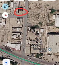 قطعة ارض ركن  للبيع مساحة  ١٠٠ م  ٨×١٢.٥شارع سيد هاشم شارع دائرة الكهر...