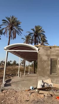 07733172510 حدادة المياحي لكافة اعمال الجملونات وسقائف الكيربي والسندي...