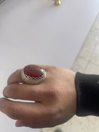 عقيق يماني • فضة ٩٢٥ • وزن ٢٨.٦٥