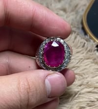 خاتم ياقوت افريقي خشن صياغه ثقيلة قلم زني وزن الخاتم (18غ) قياس الخاتم...