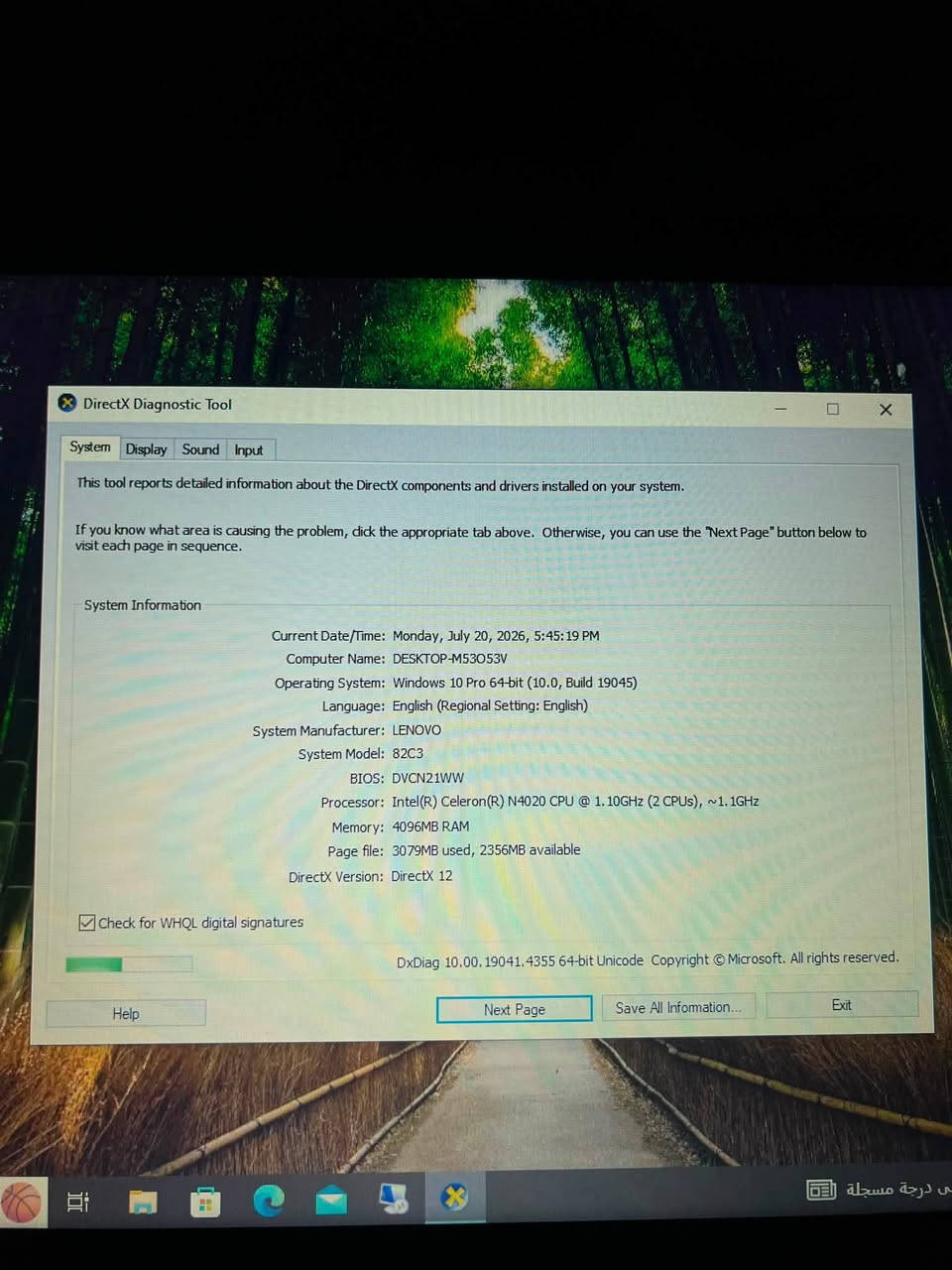💻 للبيع: Lenovo V15-IGL
الماركة: Lenovo
الموديل: V15-IGL (82C3)
المعالج: Intel Celeron N4020 (ثنائي النواة)
الرام: 4GB DDR4
التخزين: 1TB HDD
كرت الشاشة: Intel UHD Graphics
نظام التشغيل: Windows 10 Pro 64-bit
الشاشة: 15.6 بوصة
السعر: 225الف وبي مجال
نظيف جدا

***********

