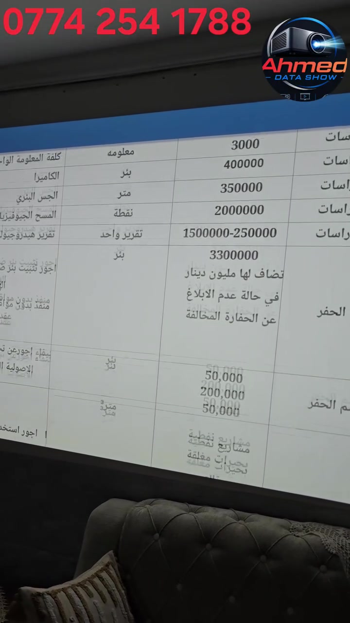 🔥🔥🔥🔥 عرض خاص ماركات اصليه اوربيه 🇩🇪 

👈👈للمدرسه عرض خاص

🌟 ١١٠ الف توصيل مجانا
 ✨ افضل داتا شو تعرض حجم يصل الى ✨ ٦ متر بوضوح ممتاز تعمل على جميع ✨ الموبايلات بدون اي مشاكل دقه ✨عاليه يدعم 4k لعرض المواكب تعديل ✨ تلقائي سماهات داخليه ممتازه ممكن ✨ ربط سماعات خارجيه وتكبير الصوت ✨ الى ١٠٠ واط
✋ محتويات
💼 جنطه ممتازه لسهوله التنقل بالجهاز 🔌 كيبل hd لربط لابتوب او ستلايت
🔥 ريموندكونترول للتحكم بالجهاز
✨ جميع الاجهزه جديده غير مستخدمه
ا💐 لعرض فقط ١١٠ الف التوصيل مجانا
☎️ للحجز والاستفسار واتس اب

☎️ ***********
