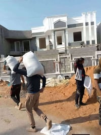 يوجد لدينا كادر عمال التصعيد رمل السمنت الصبة ارضيات البيوت التنظيف تف...