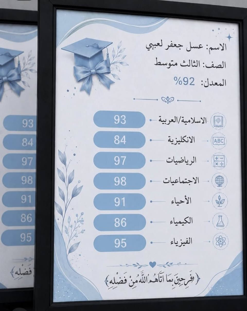 أجمل ذكرى ممكن تقدمها هدية 🎁 نجاح💯 أو تخرج 🎓
طباعة لوحة درجات و الصورة حسب الطلب ✔️

📍العنوان //شارع النجمة مجاور تنزيلات كوجي

📞 للتواصل على الوتس اب ***********

🚕🚕يوجد لدينا خدمة توصيل 

#دفاتر #اقلام #حقائب مدرسية #العاب ذكاء #الوان
