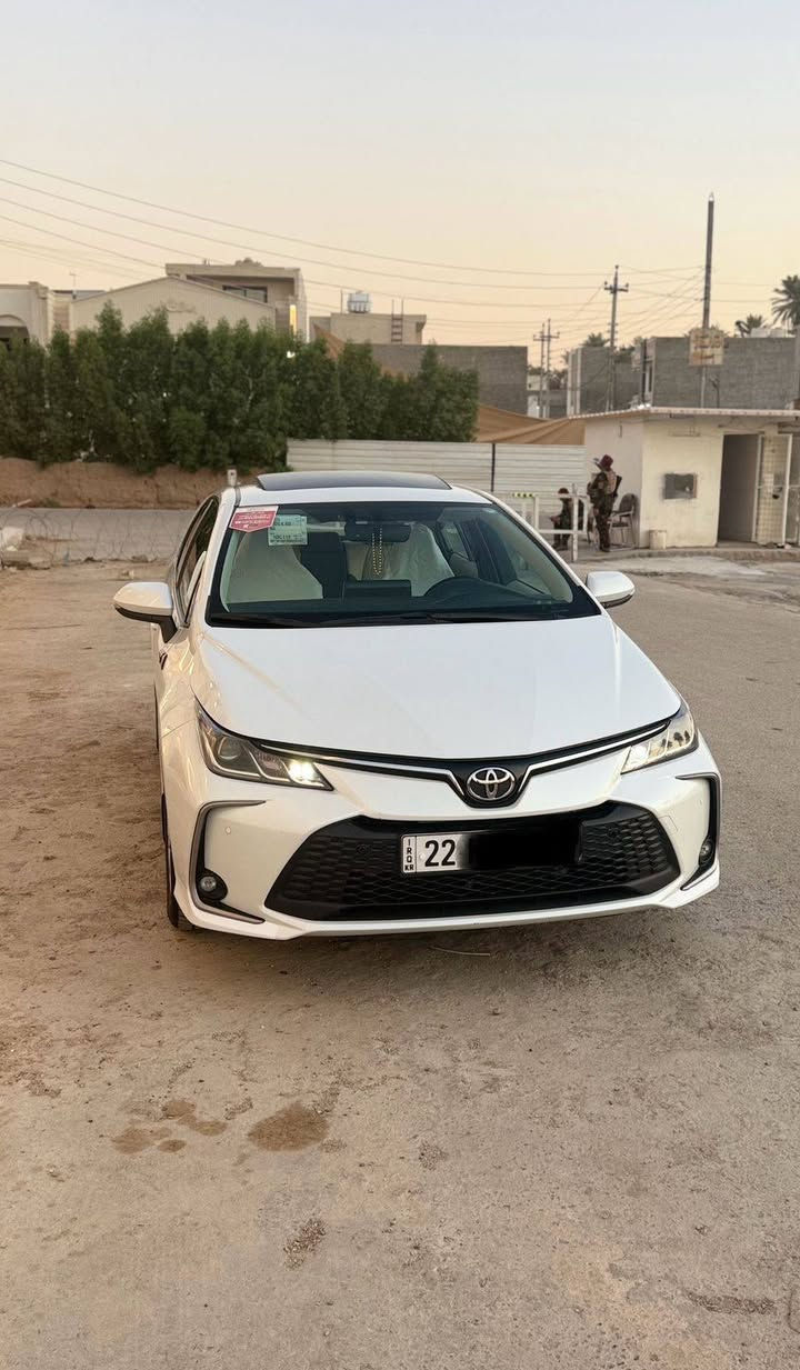 السلام عليكم
كورلا 24 خليجي 

فول مواصفات

فتحه 

شاشه

كاميرة

بصمات عدد 2

شحن لاسلكي 

مغلفه كشنات جلد 

لايت زينون أصلي

مري شفط 

تحكمات ستيرن

حساسات أمامي وخلفي

سبايدر

رقم أربيل بأسمي تحويل مباشر 

السياره جاهزة من كلشي فول نظافه

السعر 188 مكان للسياره الخالديه الانبار 
للأستفسار 
***********
