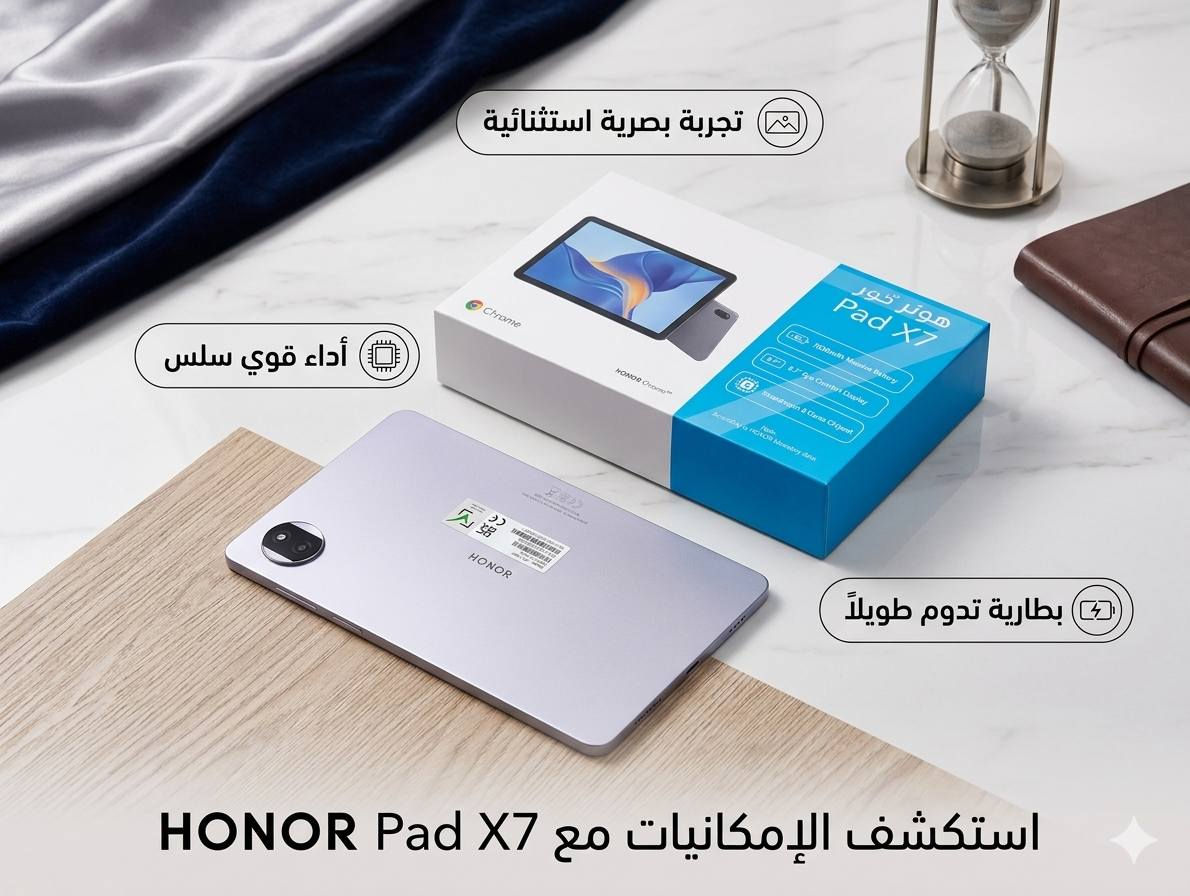 السلام عليكم جهاز هونر باد 7  استخدام اقل الشهر
غراضة كاملة ممفتوحات بعدهن اباكيتهن الجهاز كلش جديد 
ذاكرة 128
رام 4 غ 
اندرويد 15 
بصمة وجه 
حجم الشاشة 8.7
البطارية 7020  
مكاني بغداد 
وتساب ***********
السعر 100 قفل غير قابل للتفاوض
