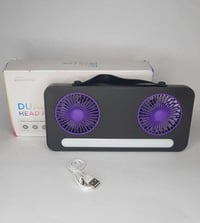 مروحتين • شحن USB • إضاءة LED