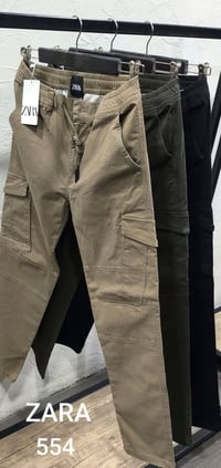 بنطلون كارغو • قماش اوربي • مقاسات كاملة