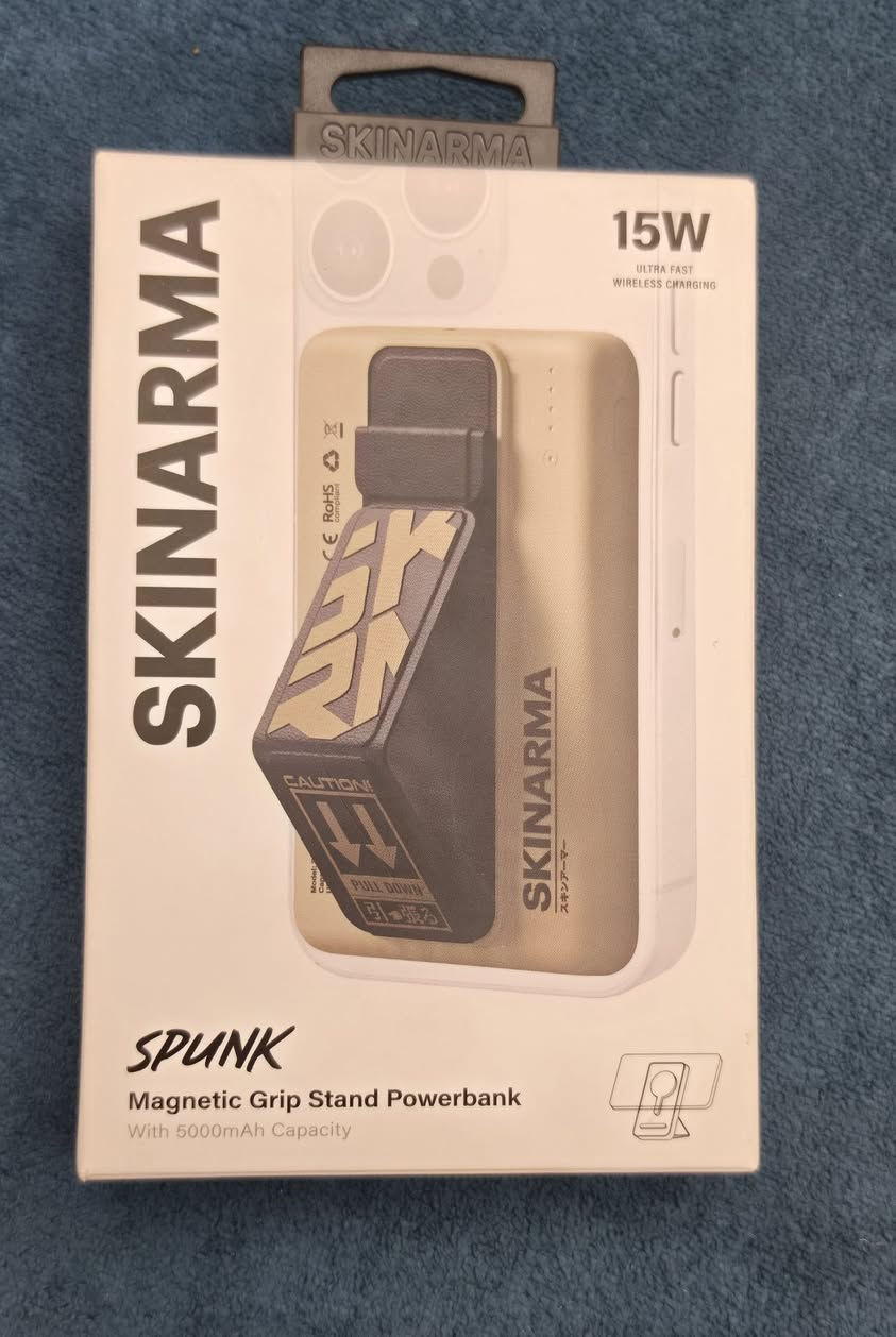 باوربنك ياباني من
SKINARMA

1 تأتي بجودة عالية وضمان لمدة سنة
2 تتميز بشكل انيق ونحيف
3 تأتي بسعة 5,000mAh وبقدرة 150
4 تشحن عن طريق magSafe
5 تتميز بوجود مسكة متعددة الاستخدامات
6 حيث يمكن استعمالها مسكة مريحة
7 او ستاند بشكل عمودي بدرجتين من الانحناء
8 او بشكل أفقي لمشاهدة الافلام وغيرها
9 تأتي بعدة الوان مميزة جداً


**إذا كنت صاحب هذا الإعلان وتريد حذفه لأي سبب، رجاءا أرسل رسالة إلى الدعم الفني**