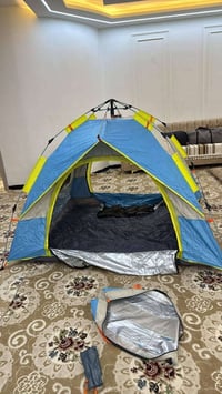 خيمه جديده اوتماتيك قماش مطري تحتوي على بابين وشباكين وناموسيه كامل مل...