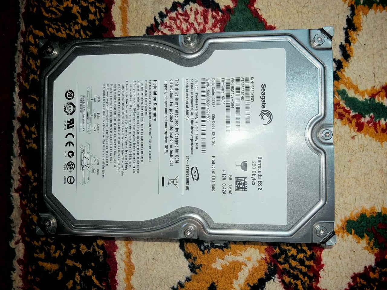 هارد السعه 250   سعر الواحد 15 وعل الفحص


**إذا كنت صاحب هذا الإعلان وتريد حذفه لأي سبب، رجاءا أرسل رسالة إلى الدعم الفني**