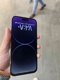 ايفون 14برو ماكس ذاكره 256GB  بطارية-79  بلادي  مبدل شاشة فقط  ZA/A دب...