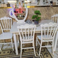 طقم سفرة • كراسي ٤ • خشب قوي