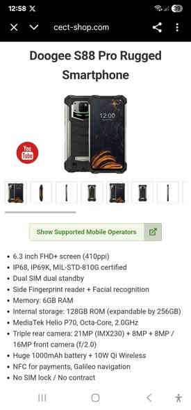 dogge s88
ضد كسر و ضد ما‌ي و بطارية10000 مل امبيرو سحب شبكة ماشالله كلش قوي جديد مو مستعمل  
*********** واتساب و فایبر
سعر 210 مجال
