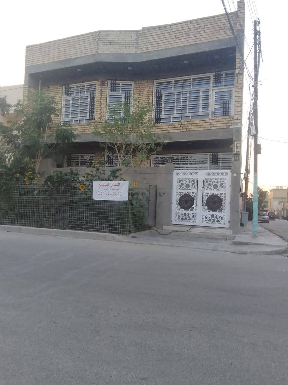 دار للبــــــــــــــــــــــــــــــــيع

100 متر مربع ركن زراعي

طابقين وبيتونة

الزعفرانية ألأربع شوارع_-خلف دائرة المجاري نهاية شارع ألأمام علي (ع)

للاستفسار أكثر أرقام صاحب الدار ***********_***********
