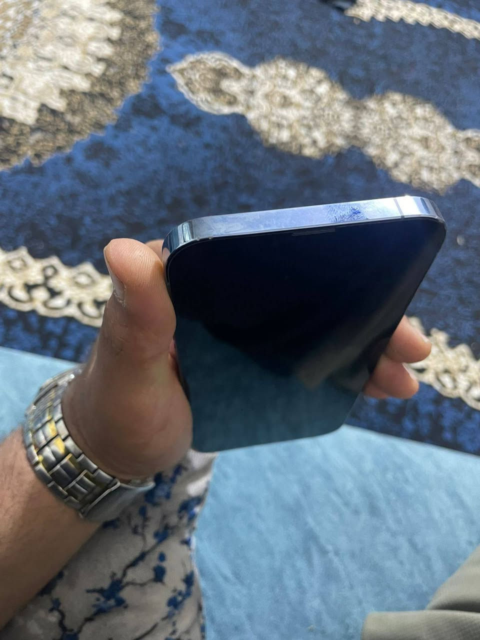 ايفون 13برو ماكس
لون بحري 
بطاريه ٦٨
ذاكره256
شرط كله بلادي مامبدل بي اي قطعه 
ونضيف 
السعر٧٠٠بي مجال
مكاني كربلاء حي العسكري
***********
