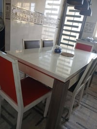 ميز طعام • خشب تركي • ٦ كراسي