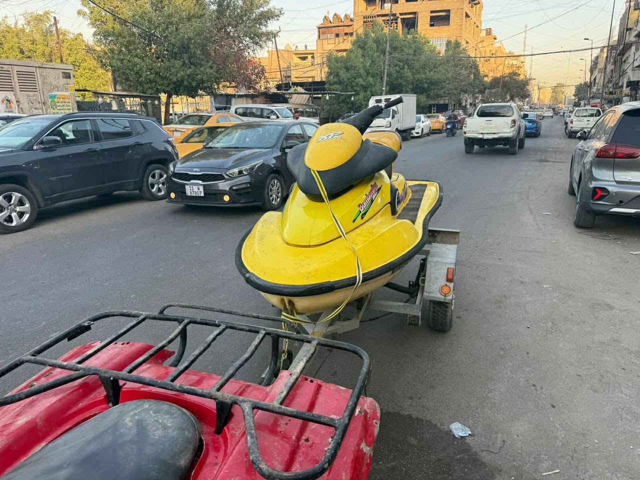 جت سكي سيدوو  للبيع
مكينه ممفتوحه بلاديه جديده 
قتصادي 
عربانه يابانيه هزاز جديده 
حجم ٩٠٠ 
شرط التشغيل مناقصه شي 
مكاني تكريت 
السعر ٢٥ ورقه وبي مجال 
الاستفسار ***********
