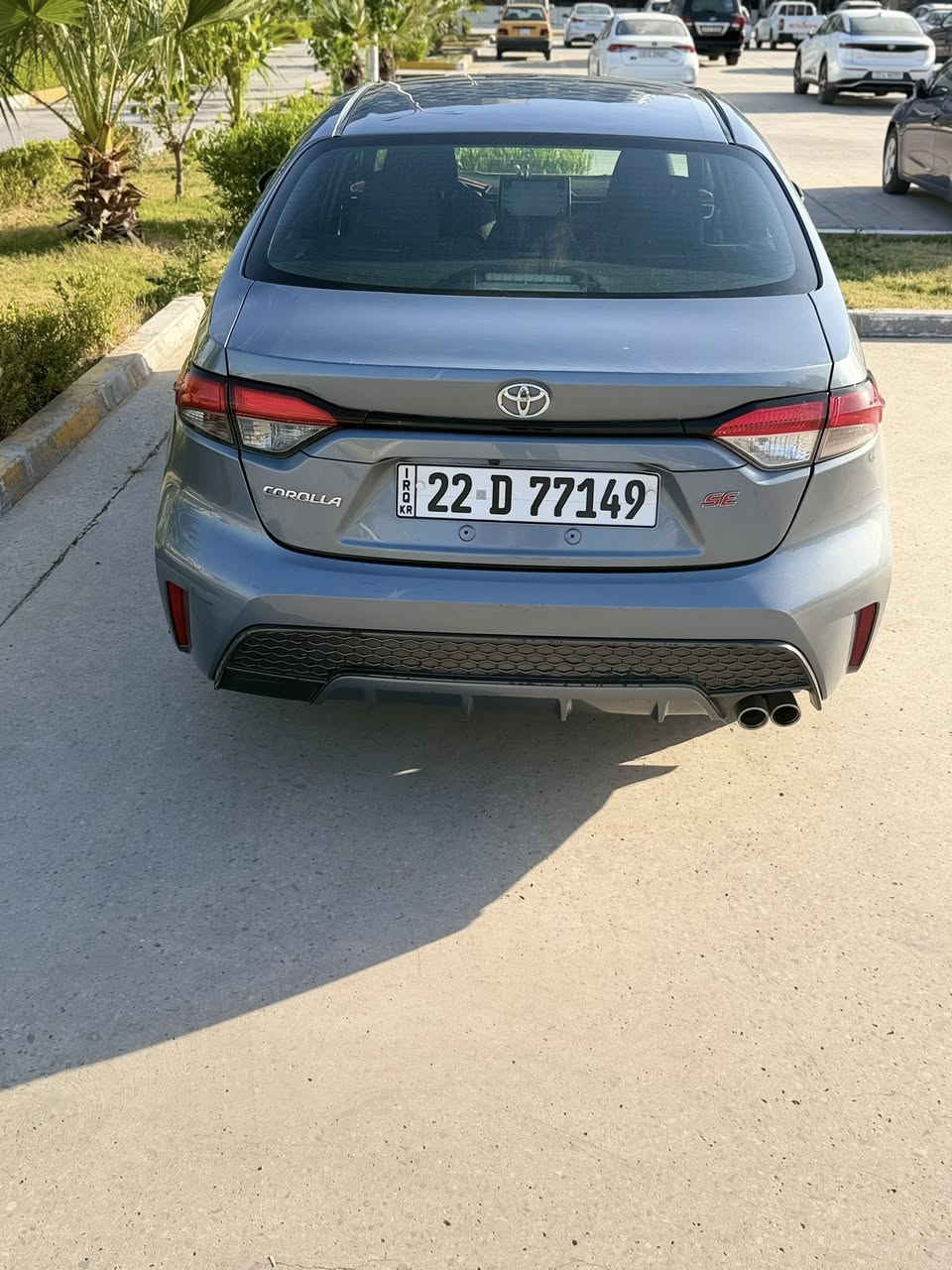 كورلا SE 2021 وارد
حادثها صندوك بدون ايرباك 
يعني كل الايرباكات بلادي شركه 
ماشيه ٤٩ الف كيلو متر ( ٣٠ الف ميل ) 
 اربع بصمات ابواب وتشغيل و صندوك 
رادار امامي 
قياده ذاتيه 
اشياير بالمرايات
نقاط عمياء
شفتات ستيرن 
تجوه اماميه وخلفيه 
كشنات مخمل خيط ازرق بلادي 
كرسي رياضي  
جامات اوتوا مع حساس يد ( توقف اذا خليت ايدك )
السياره عليها تايرات دنلوب وكاله 
بيها الجاملغ عكس السايق بارد 
الجاملغ الايسر كلير من امريكا   
السياره نظيفه وجاهزه ما بيها اي نقص
كير محرك تبريد مكفولات 
السياره اربيل بأسمي  
صور الحادث مرفقه 
السعر 142 ورقه 
للتواصل على الواتس اب 

***********
