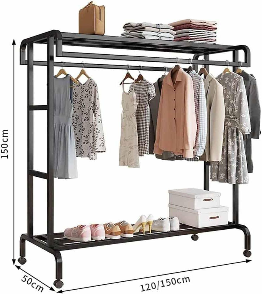 (ستاند ملابس) من النوع المزدوج الذي يستخدم لترتيب وتعليق الملابس وتوفير المساحة. 
قدرة التحمل: مصمم ليتحمل وزناً يصل إلى 50 كيلوغرام.
يوجد خدمة توصيل لجميع المحافظات والاستفسار مراسلة الصفحة 📩 
أو  على الواتساب على الرقم  ***********
