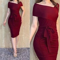 فستان قصير • ماروني • ميديم ويلبس سمول