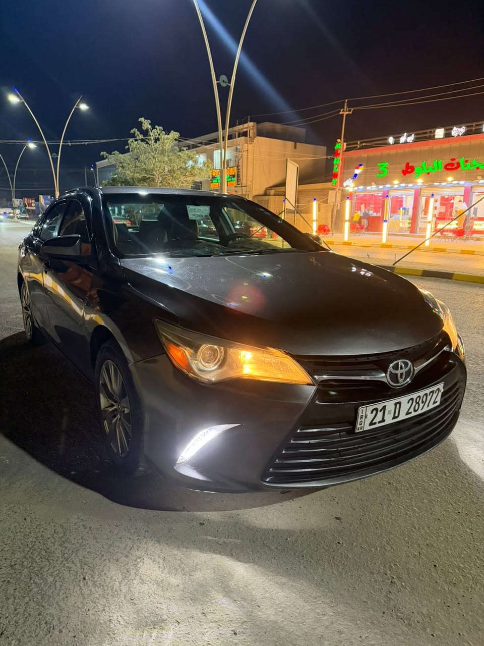 كامري 2016
مواصفات xle باسمي 
بيها بنيد ونص الجاملغ صبغ بدون تبديل
نضام eco و sport 
مرايا  كهرباء
 بريك ABS 
مثبت سرعة 
كشن كهرباء
فول تحكم ستيرن
شاشه 
كامره
تدفى كشن
مكانها سامراء 
السعر 148 وبيها مجال 
***********
