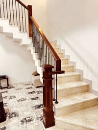 محجر درج مزدوج حديد وخشب الخشب المستخدم في العمل جاوي ماليزي  اما بالن...