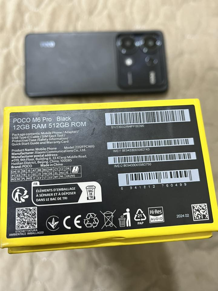 سلام عليكم Poco M6Pro
ذاكره 512

نضافته ‎%‎90

ملحقات كامله
سعر 275 اوبي مجال
📍بابل 

📞*********** 

وتساب
