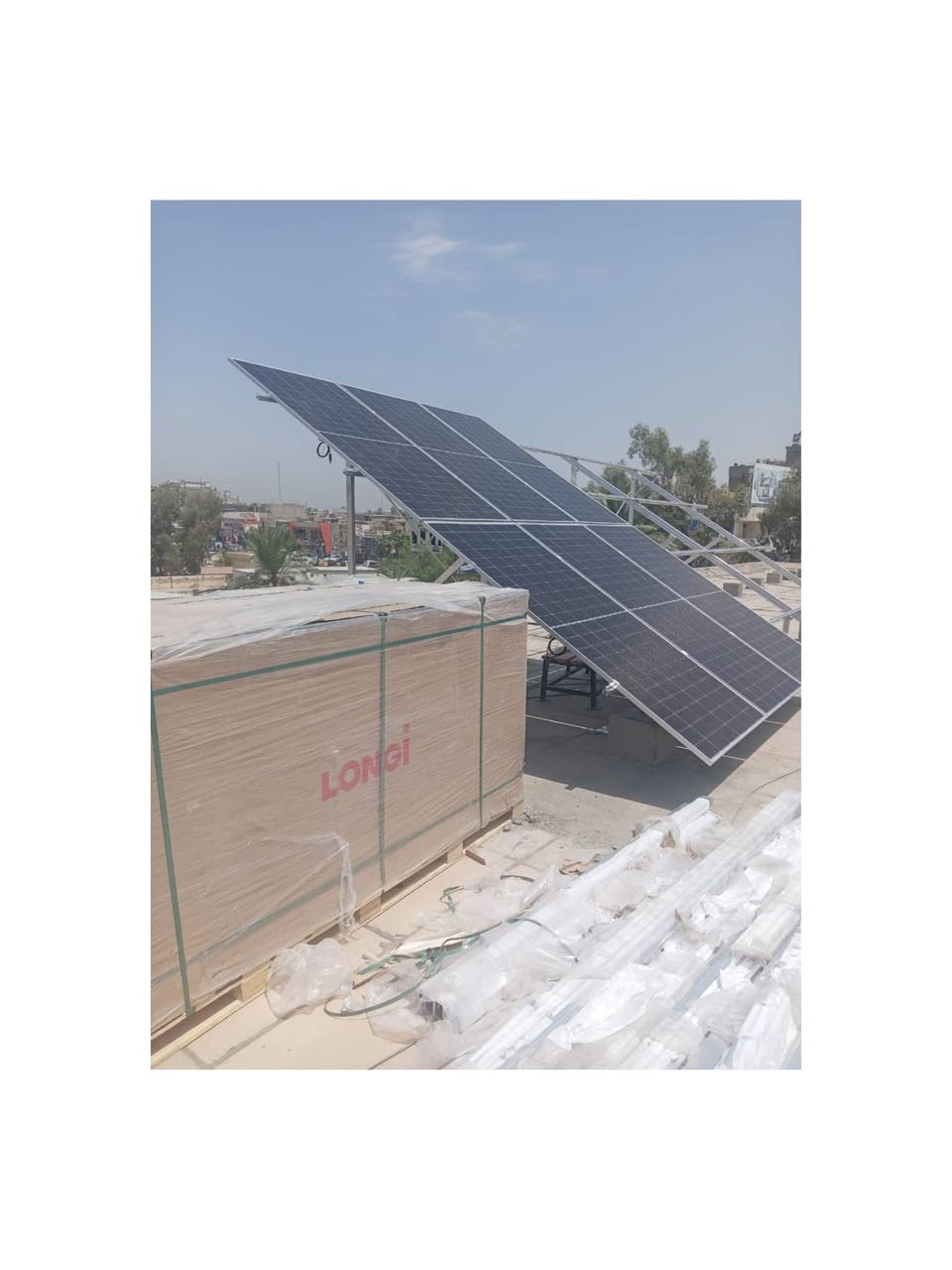 مدرسة الروافد المختلطة-بلدروز -ديالى
تجهيز وتنفيذ منظومة طاقة بقدرة 15 كيلوات ضمن مشروع الأبنية الحكومية للطاقة المتجددة 
#للتعاقد والاستشارات والتصاميم 
مكتب المهندس الحديث للمقاولات العامه والطاقة المتجددة.
#بغداد -حي القاهرة-قرب مجسر البنوك 
#ديالى بعقوبة مقابل- الأسواق المركزية 
#ديالى بعقوبة تقاطع- القدس مقابل كلية الرافدين.
***********
***********
***********
***********
