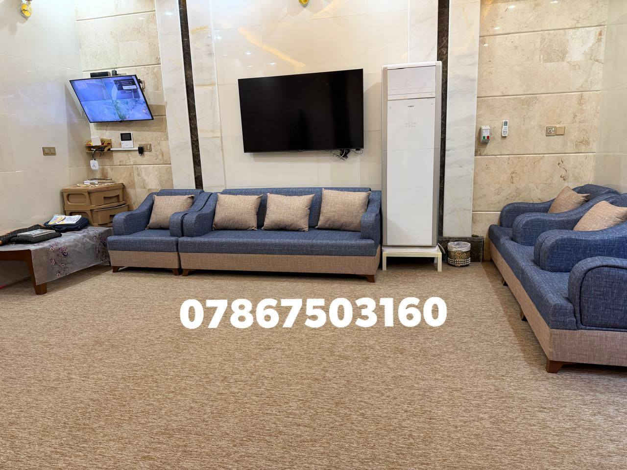 معمل البيت ألذهبي 
💙 قنفات مودرن … فخامة تحچي بذوقك! 💙
عنوانه السماوة 👍
خلي صالتك تحچي أناقة ✨
تفصيل دقيق بخامات عالية الجودة 👌

يوجد لدينا عمل التخم🛋️ والدواوين والجلسات العربيه الخشب 
وايضن نشتغل المستعمل انجدده  🛋️ وانشتغل جرابي ورفوف انتيكه وكافه انواع النجاره
🔹 الخشب: روسي جام مناصف — متين ومضمون ✅
🔹 البلوك: أصلي سماكة 18 ملم — قوة وثبات لسنين 💪
🔹 الأسفنج: مميز درجة أولى 8سم — راحة ما تتكرر 💤
🔹 القماش: ناعم الملمس، خامة فاخرة تختارها بنفسك 🎨

كل قطعة تتفصّل على ذوقك لتكملك بيتك بأناقة ما تنمل منها 💫

💎 تفصيلك يحچي ذوقك… وقعدتك تحچي فخامة 💎
📍السماوة منطقة 36 شارع الصداقه مجاور افران ألسراي 
📞 ***********
🚚 توصيل داخل المحافظة
