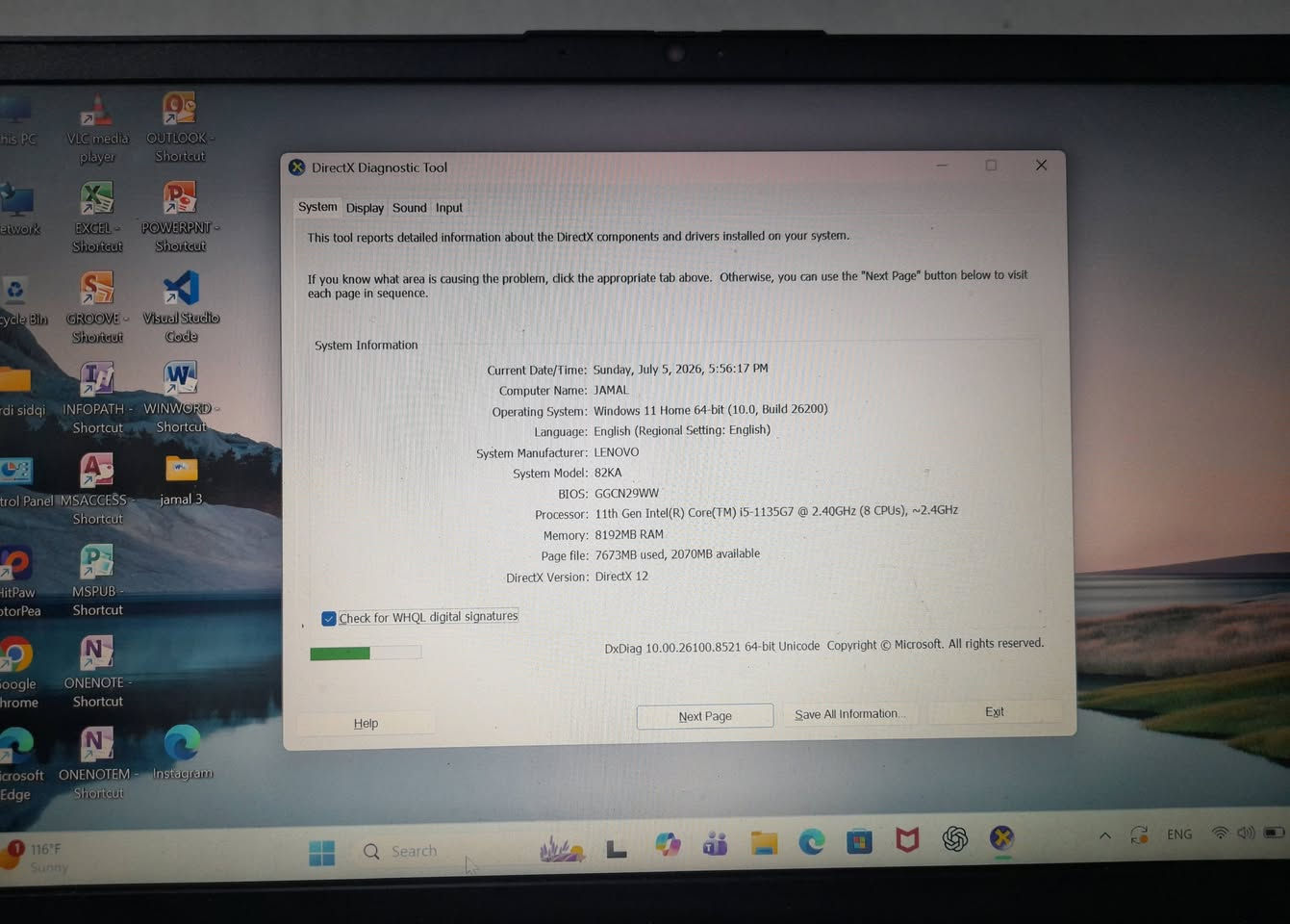 لابتوب لينوڤو .. نظيف جدا ً
كور آي 5 الجيل 11 
رام 8 گيگا بايت 
هارد 256 ssd
كارت شاشة داخلي 4 گيگا بايت 
حجم الشاشة 14
مدة الاشتغال من 2 ال 3 ساعات ..

الملحقات :
قاريء CD
شاحنة 

وباقي المواصفات بالصور ..
السعر :  450 ألف .. 

عنواني / البصرة / قضاء شط العرب
تليفون / ***********
