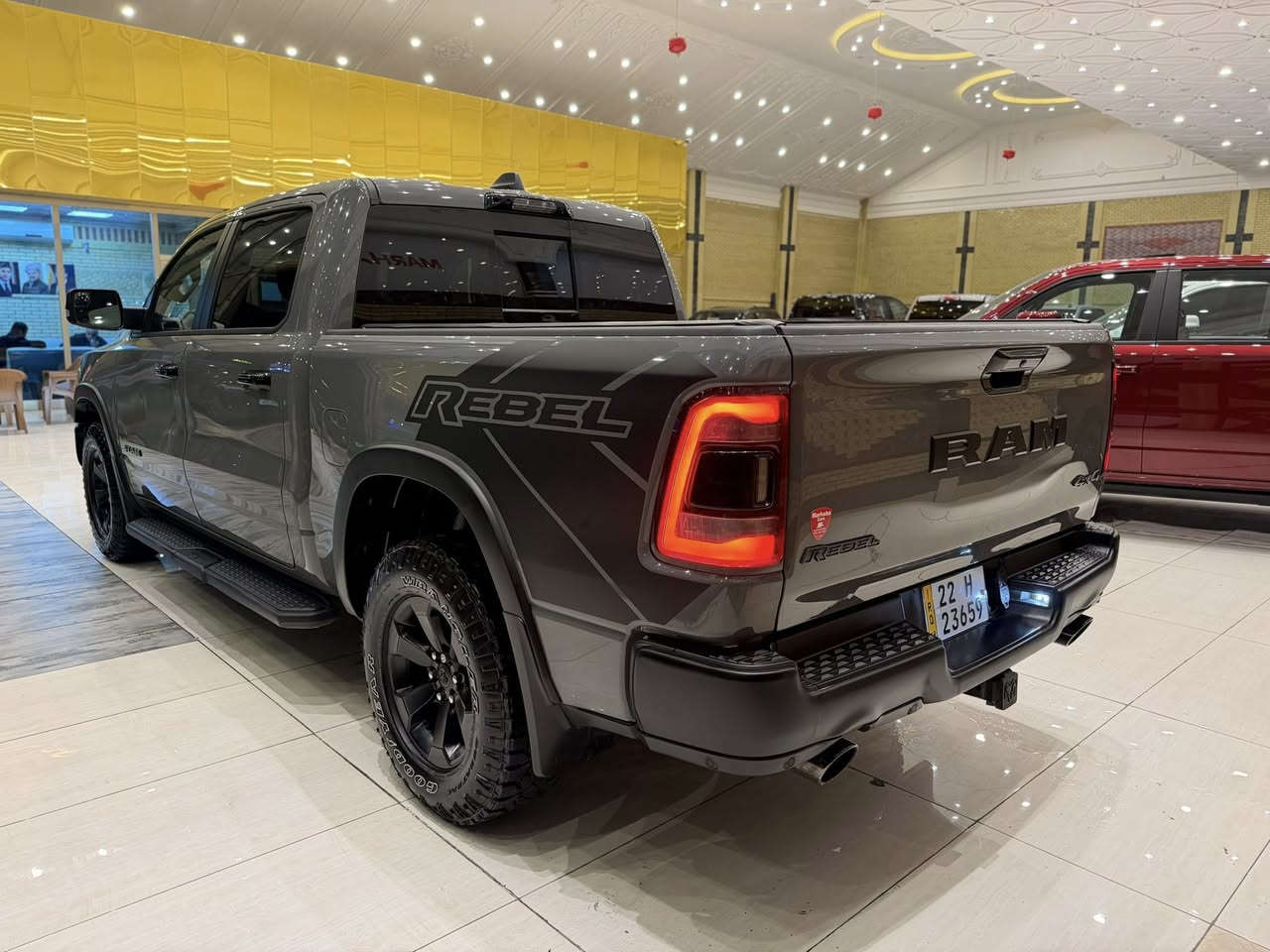 MCA IRAQ 
——————————
BRAND : RAM 1500
CLASS : REBEL
ENGINE : V8 - 5.7L  - 4x4
STATUE : CLEAN TITLE كلين تايتل 
YEAR : 2023
PRICE : $$
COUNTER : 22,000 MILE
IMPORTING : وارد كندى 
ADRESS : Erbil , أربيل شارع ١٠٠م صف دائرة گمرگ
FOR IFORMATION CALL US :
MARHABA CARS 
 📞 : ***********
📞 : ***********
