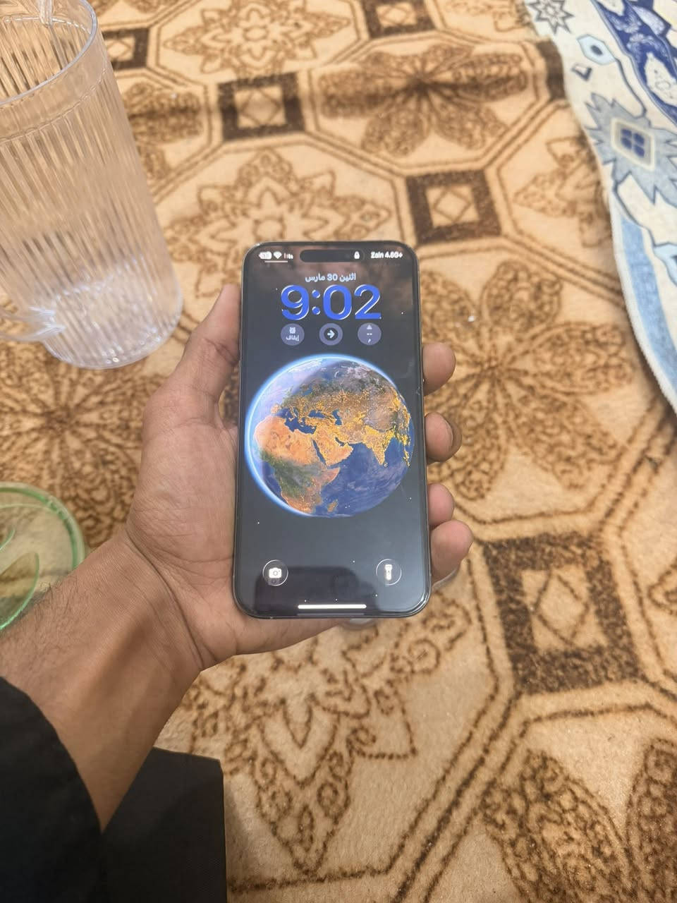 االسلام عليكم أيفون 15 ابرو ماكس
بطاريه 97 كارتون وياه واير شاحنه 

السعر مليون و 200 
***********
