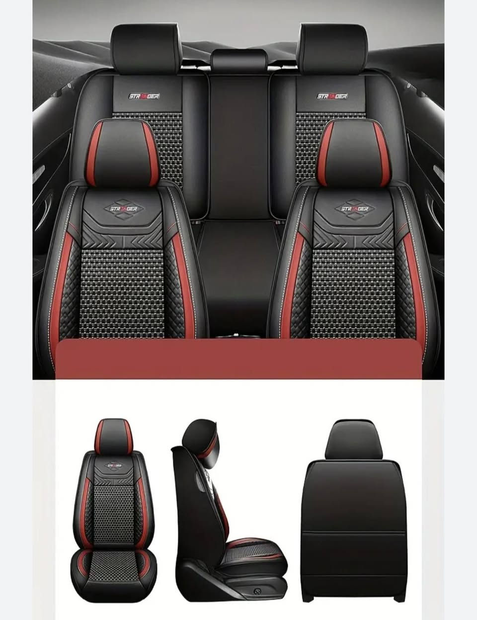 السعر ب 45 الف 🚙🚗🚘
دوشمه جلد جوكر من ماركة🚗 STRONGER، من 5 مقاعد 
 يتميز بتصميم جلدي أسود مع لمسات حمراء ووسائد للرقبة والظهر مدمجة لراحة إضافية.


**إذا كنت صاحب هذا الإعلان وتريد حذفه لأي سبب، رجاءا أرسل رسالة إلى الدعم الفني**