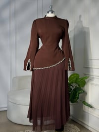 فستان • دابل وشيفون • مقاسات ٣٨-٤٨