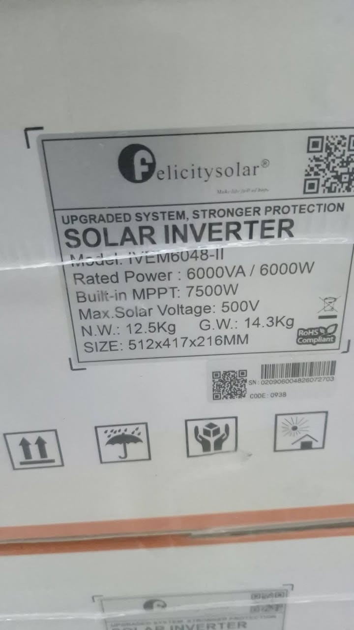 السلام عليكم تم توفير لدة شركة نبع الحياة للطاقة الشمسية انفيرترات نوع فلستي سولر باحجام 6kw+8kw Ip21 وبكميات كبيرة للمراسلة والاستفسار على الارقام ***********_*********** ويوجد خدمة توصيل لكافة محافضات العراق

