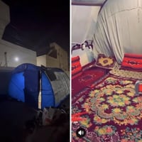 خيمة للبيع 3 ب3 خيمه حلوا ومرتبه ومناقصه شي ( الفراش مو وياها وايضاً ا...