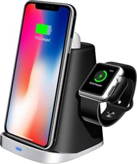 قاعدة شحن لاسلكي • شحن عدة أجهزة • متعددة الوظائف