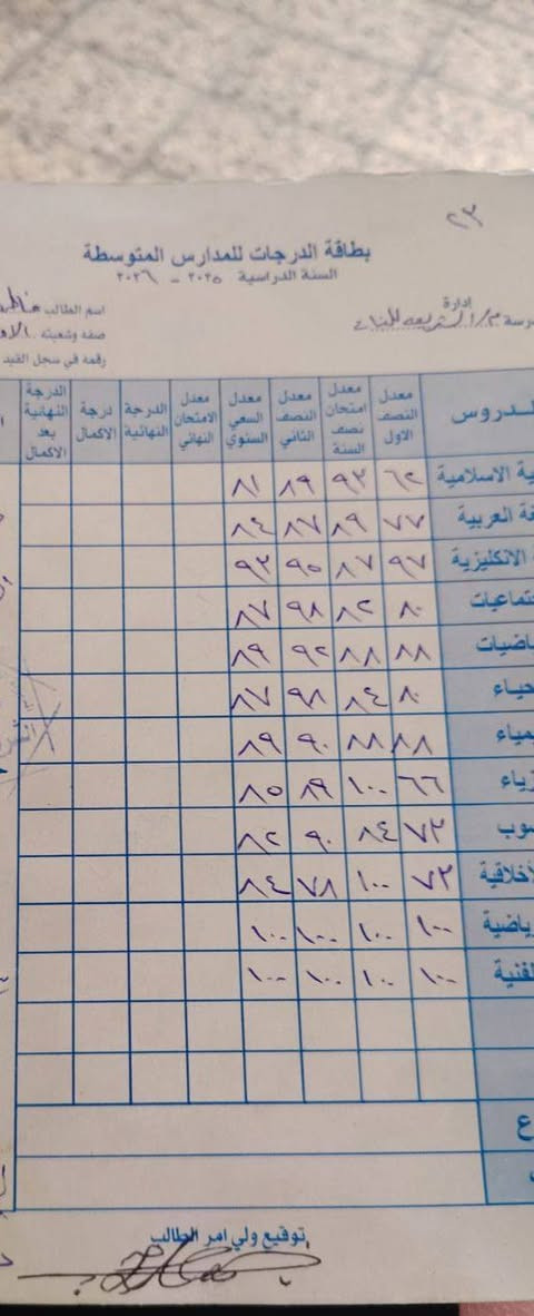 السلام عليكم 
بنات تدريس خصوصي بدأت دورتنا من بداية الشهر السابع

الدور الثاني 
دورات مدارس المتفوقين للسادس الأبتدائي

وطلاب الخامس  الابتدائي الناجحون للسادس ابتدائي
و ثالث والرابع الأبتدائي 
 
 اللغة الانكليزيه محادثة وتهجي
المتوسطه الأول والثاني متوسط للبنات فقط
المكان شارع الكوسترات مقابل  أسواق أبو شامل
للأستفسار أكثر تواصل على الخاص


**إذا كنت صاحب هذا الإعلان وتريد حذفه لأي سبب، رجاءا أرسل رسالة إلى الدعم الفني**